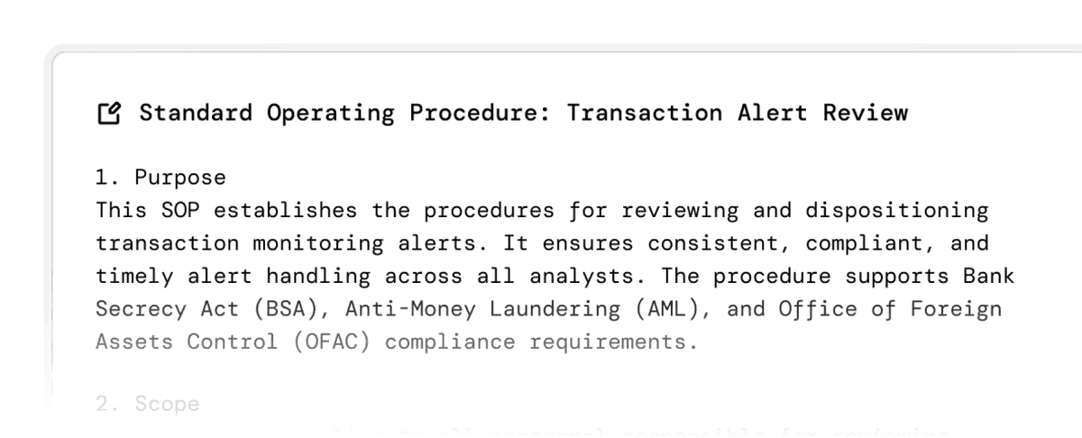 SOP-driven intelligence