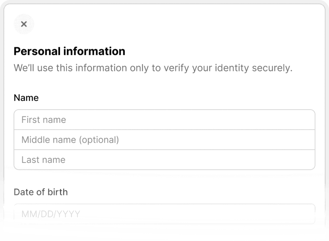 Personal information form preview