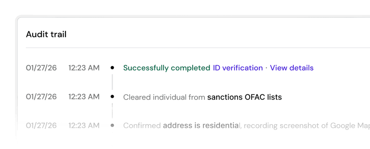 Full audit trails